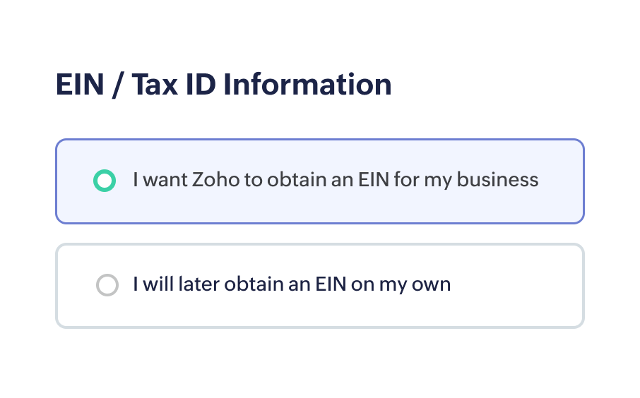 After your business is approved, we obtain an EIN for your business from the IRS