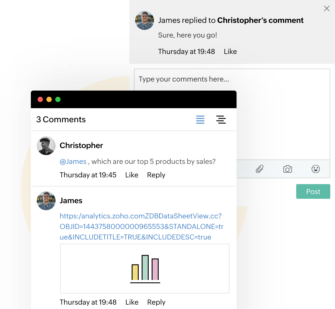 tarjeta de comentarios