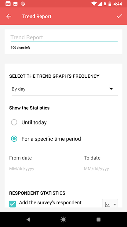 Survey android app trend report for a time period