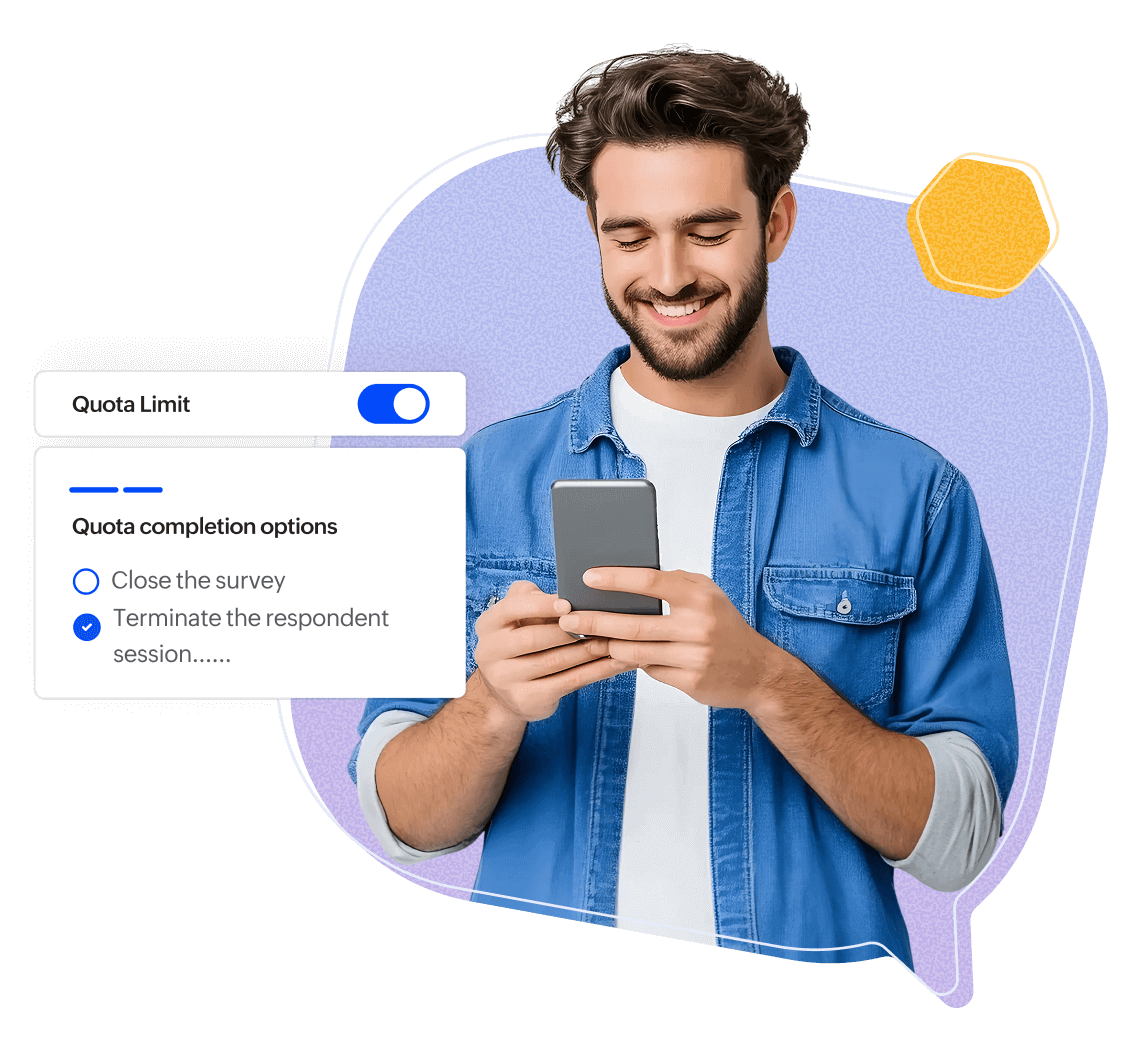 Set smart response restrictions with survey quotas