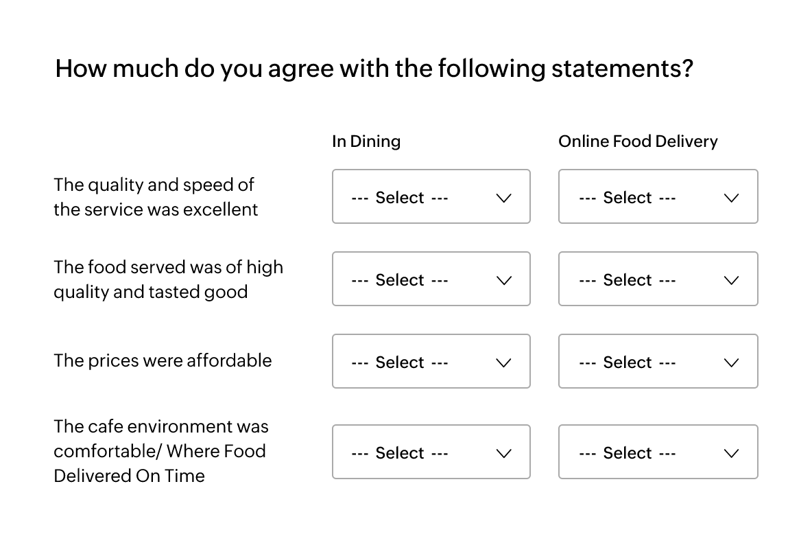 Matrix Dropdown