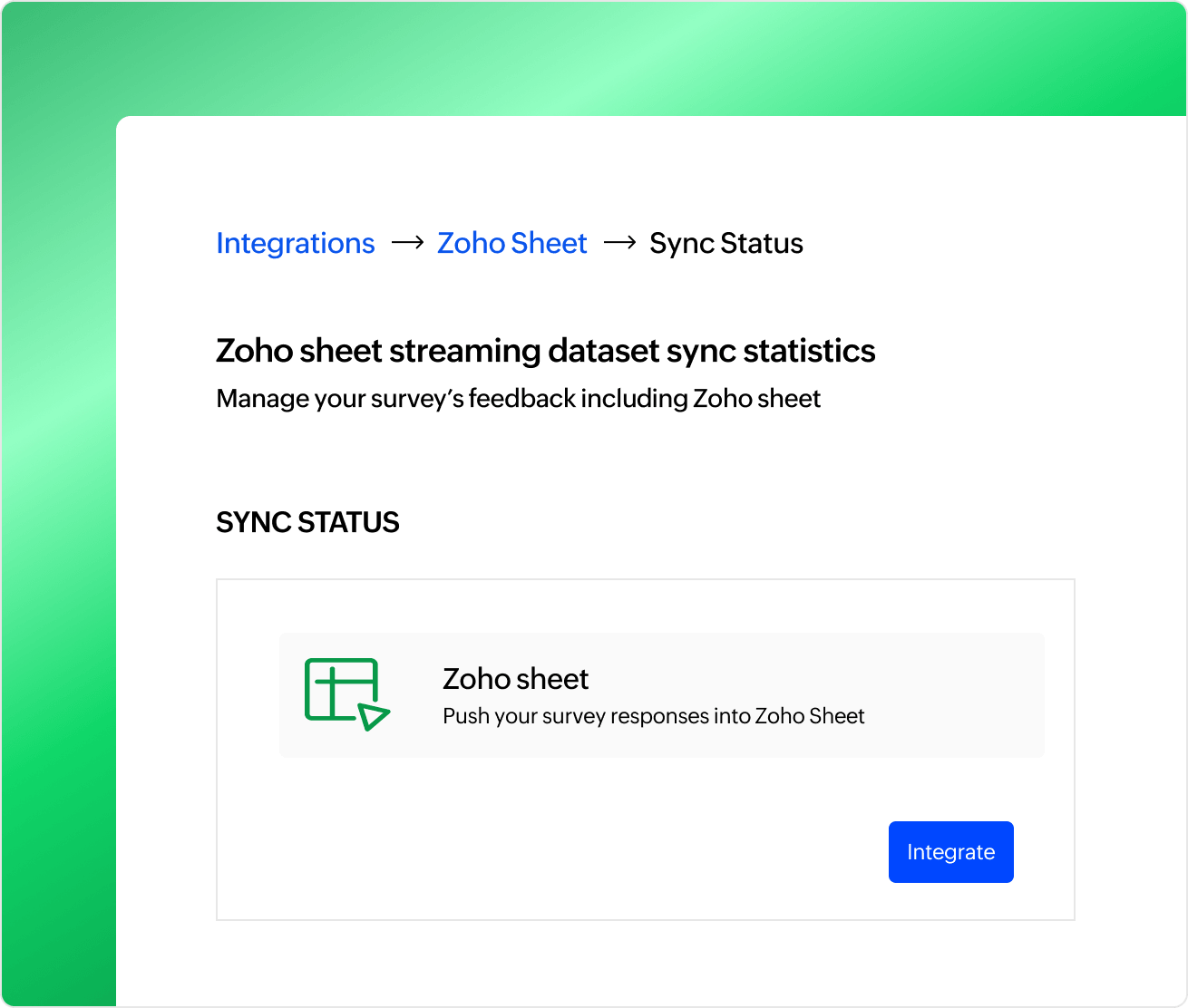 Benefits of integrating Zoho Survey with Zoho Sheet