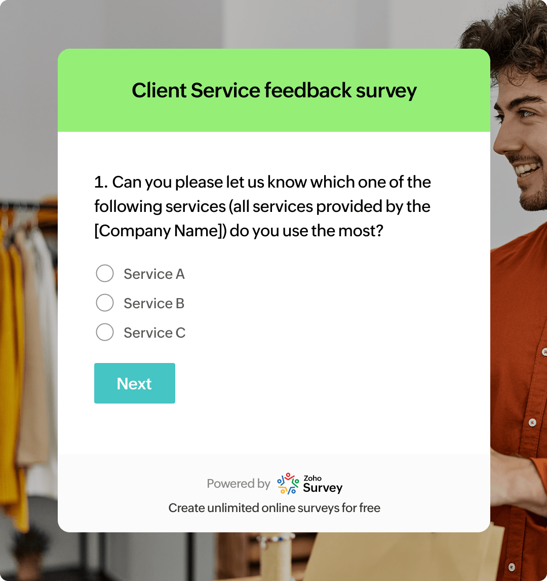 Client service feedback survey