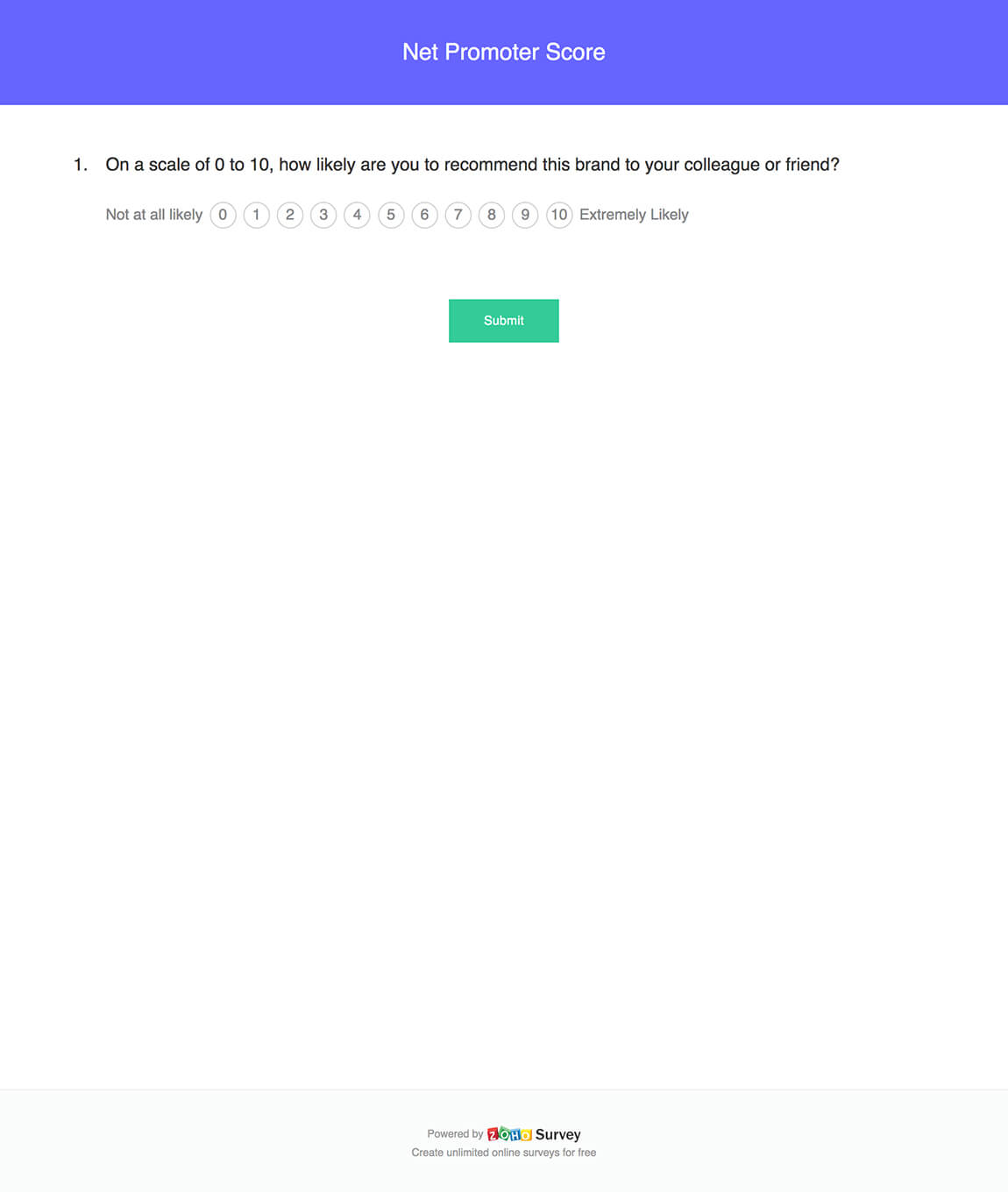 net promoter score survey