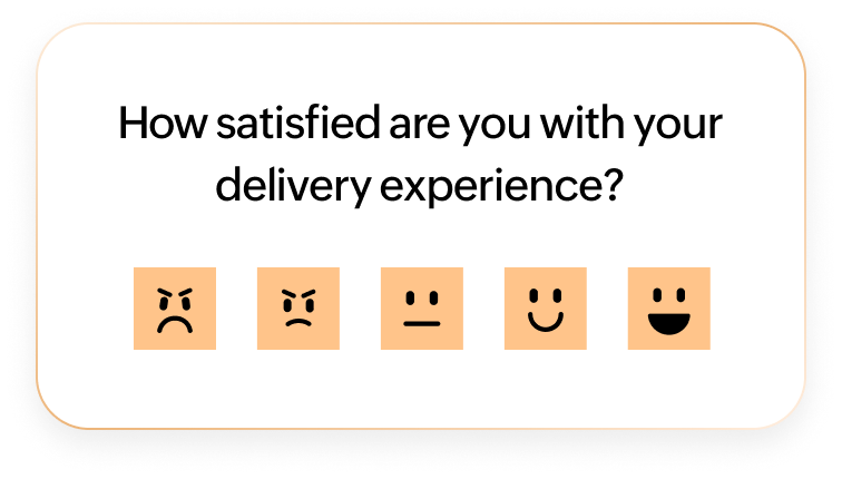 Delivery satisfaction survey
