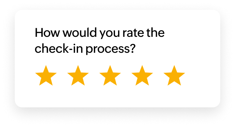 Hospitality and travel surveys