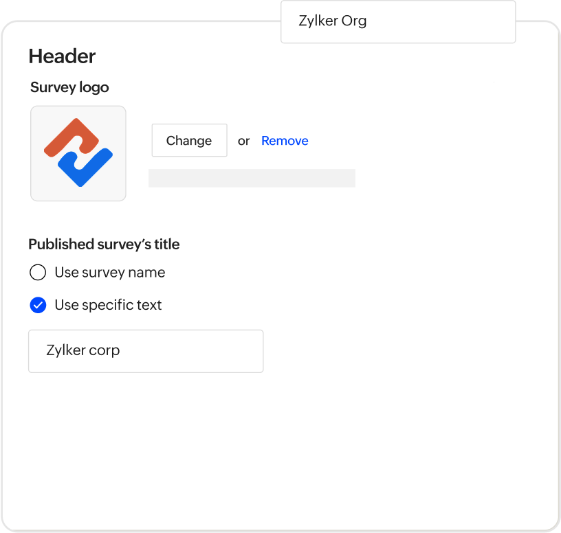 Custom branding: Make surveys your own