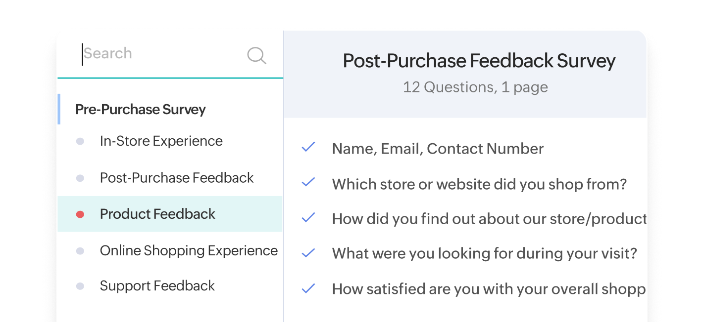 Customizable surveys