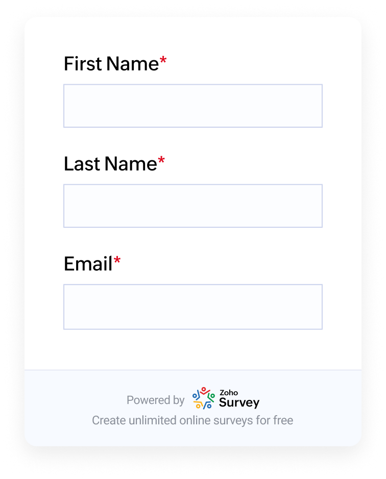 Free survey form builder