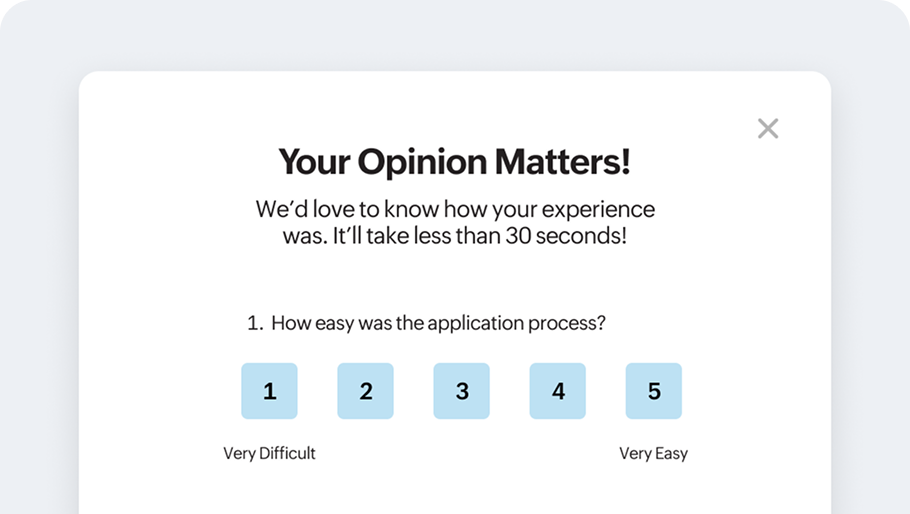 Pop-up surveys