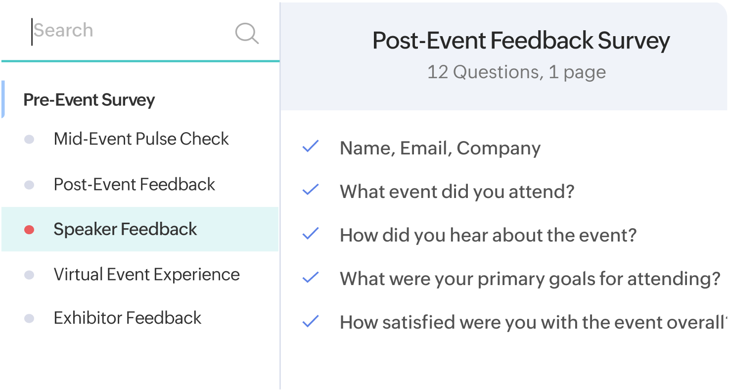 Pre-built templates: Create surveys in minutes