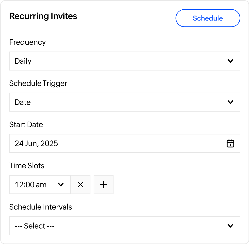 Save time with scheduled surveys
