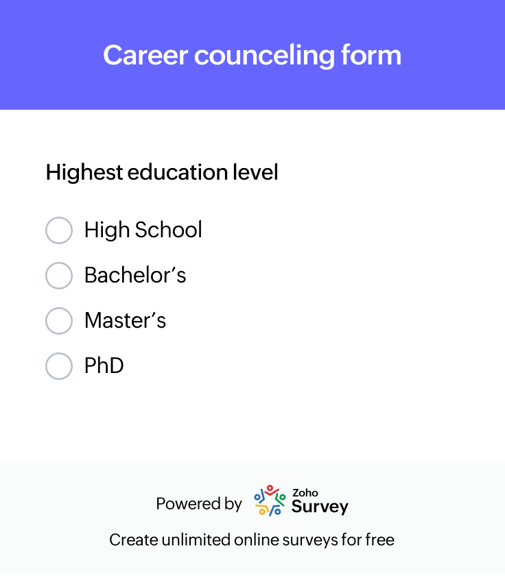 Career counceling form