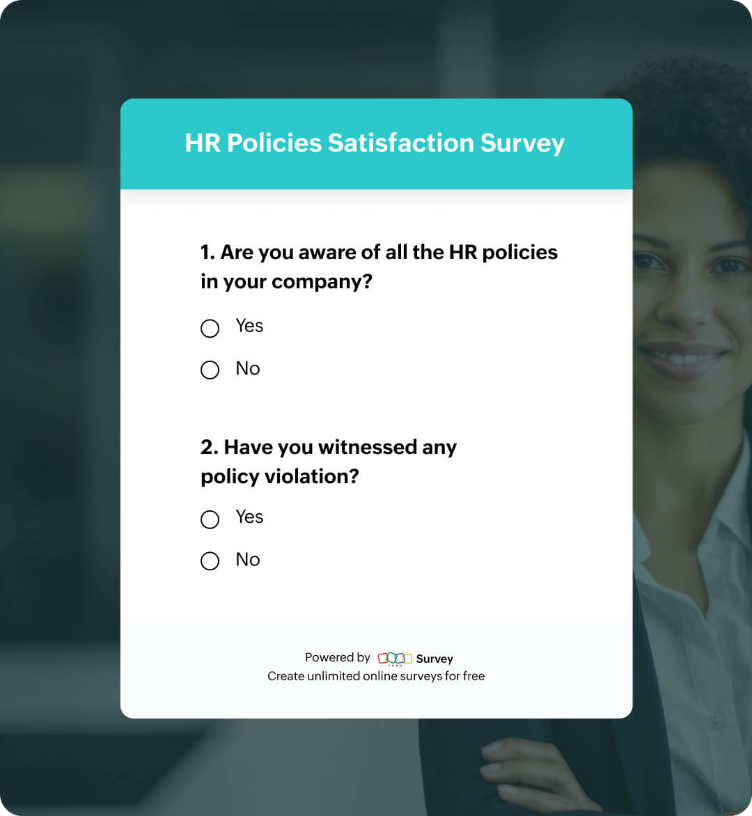HR policies satisfaction survey questionnaire template