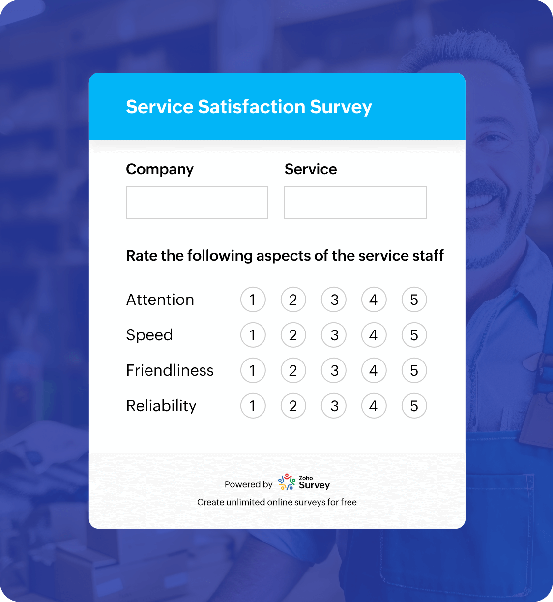 Service satisfaction survey questionnaire template