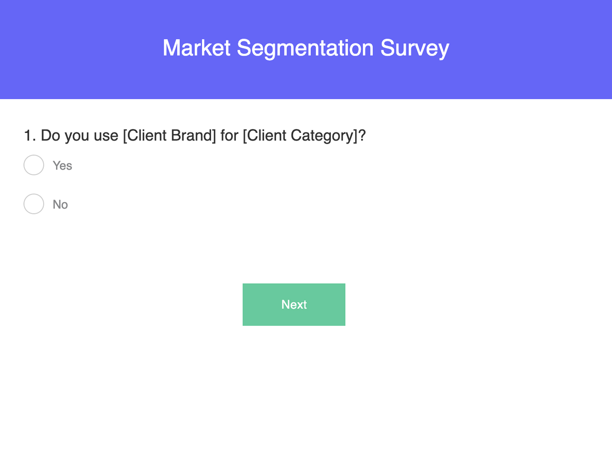 Market segmentation
