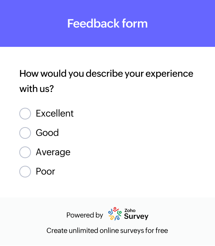 Customer testimonial and feedback form