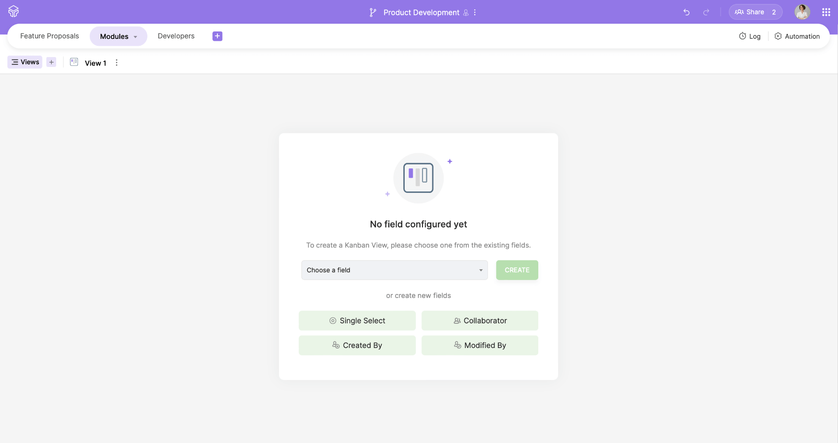kanban view in a few quick steps
