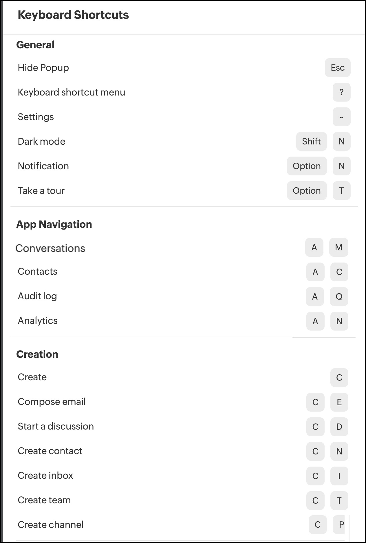Keyboard shortcut 