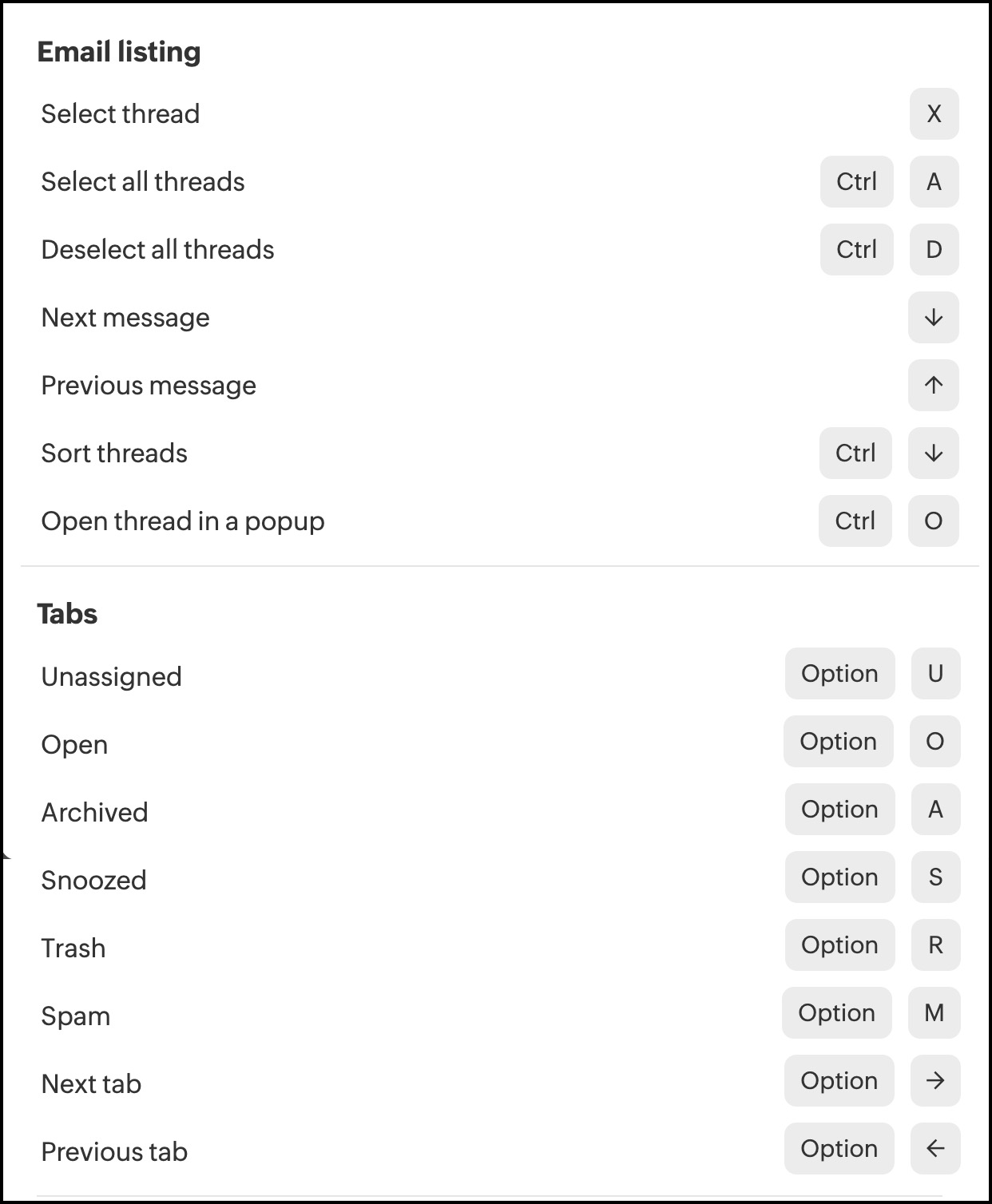Keyboard shortcut 