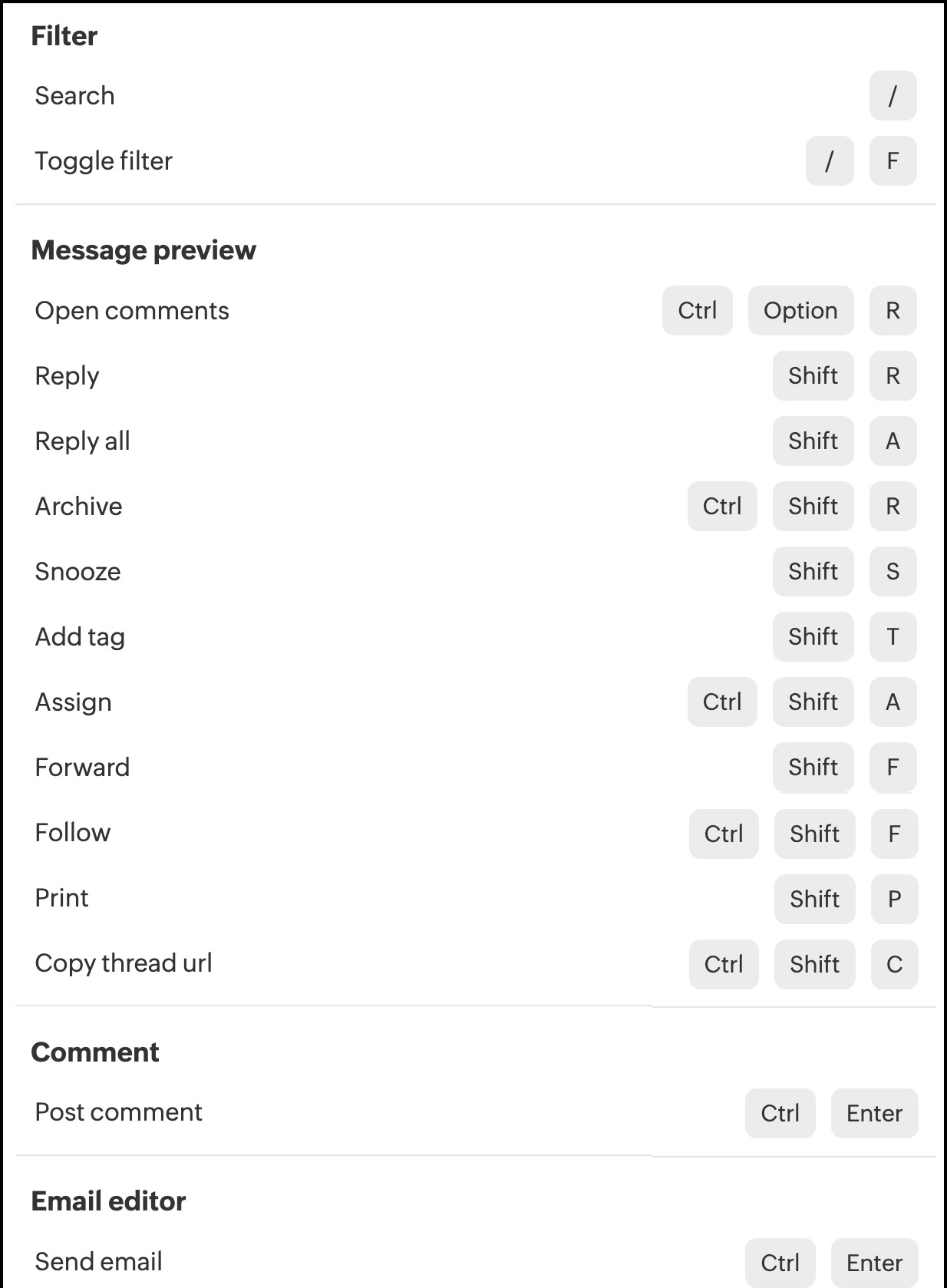Keyboard shortcut 