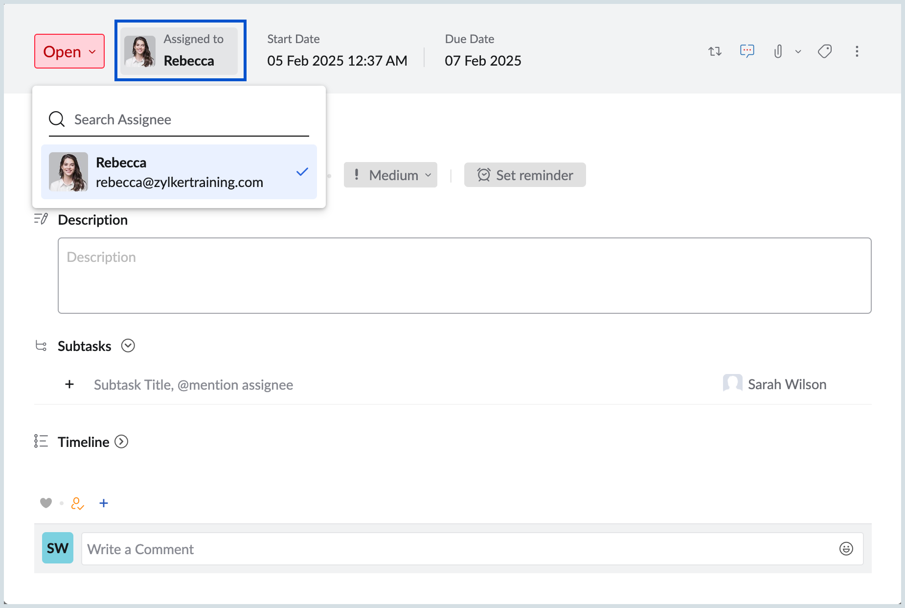 Assign task to users