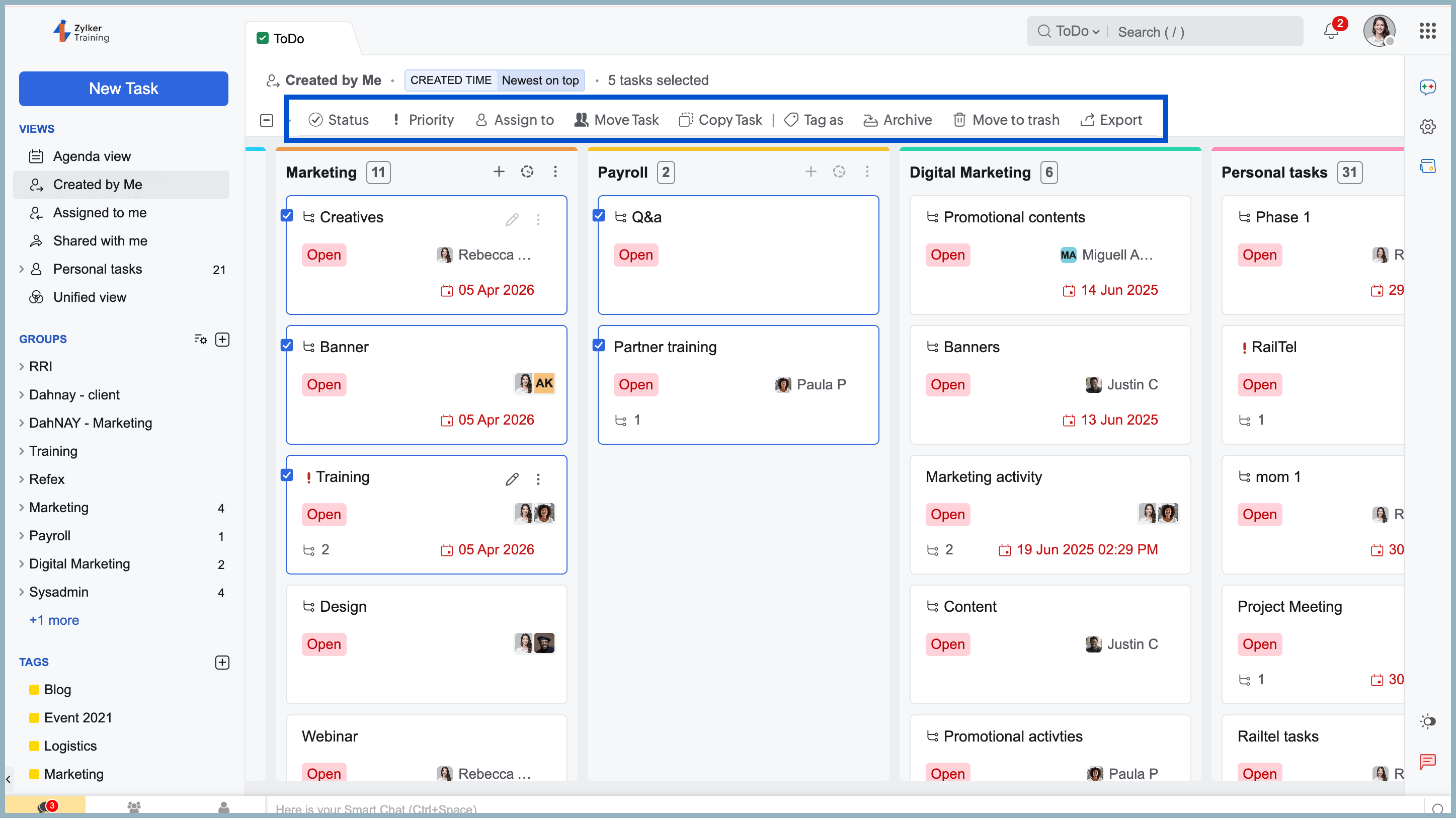 Bulk actions Bulk actions