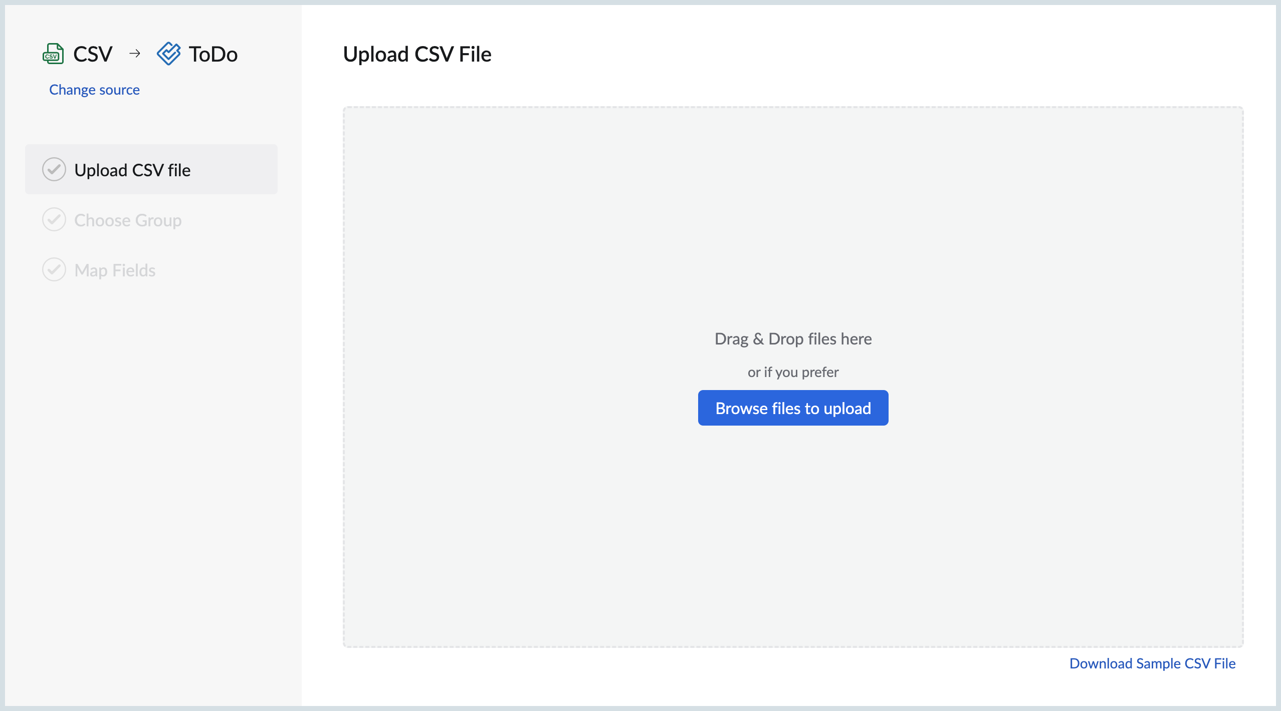 Attach CSV