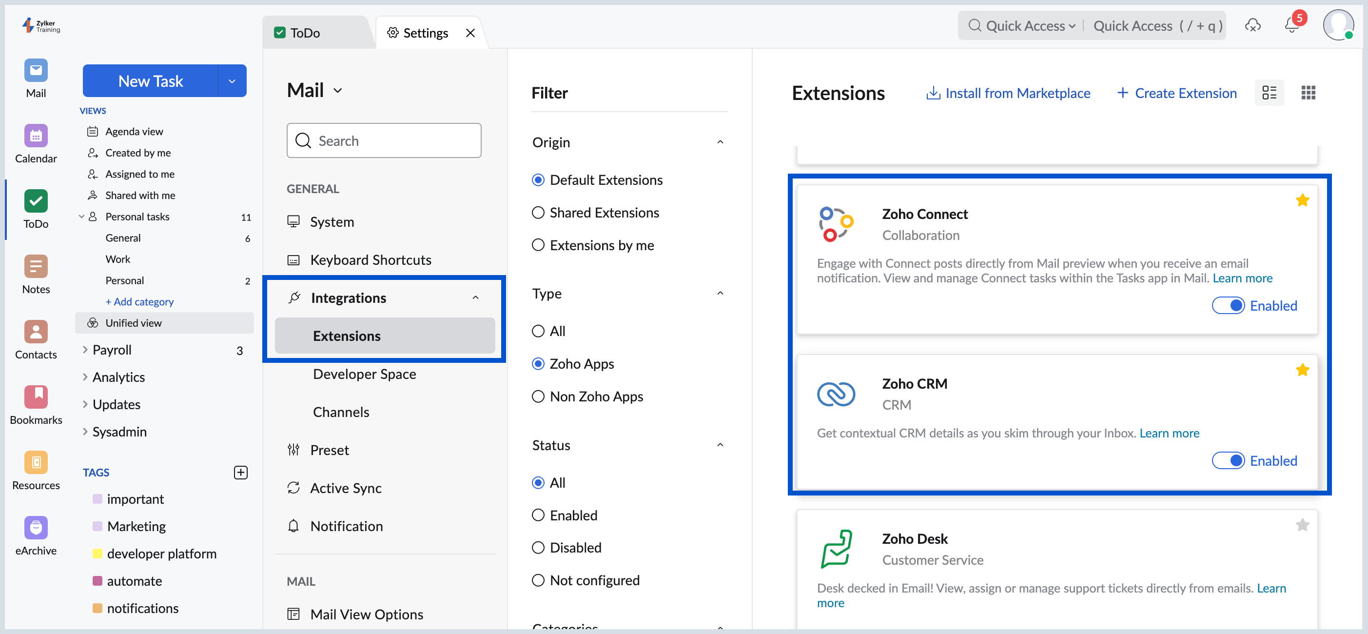 Enable integrations