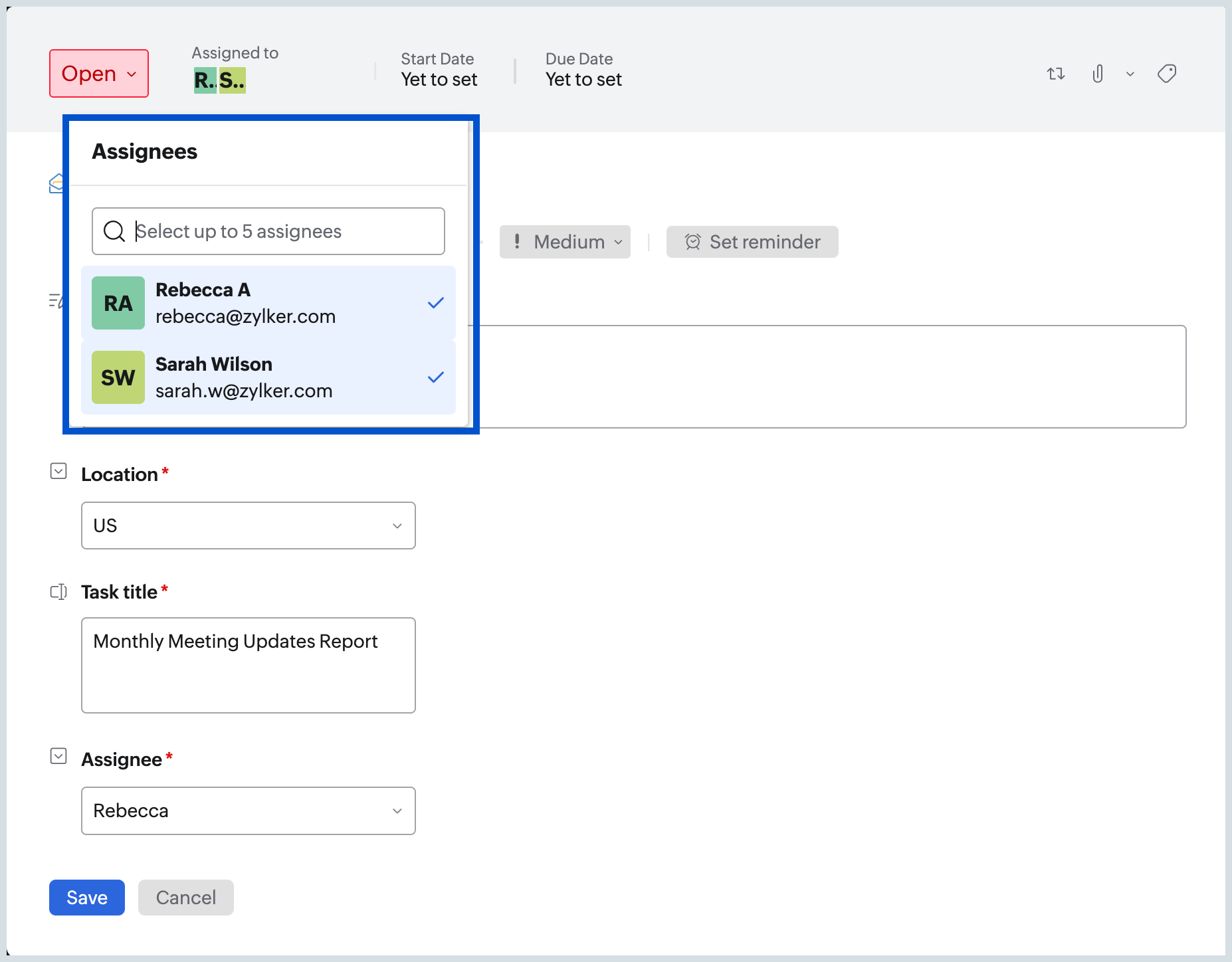 Multiple Assignee
