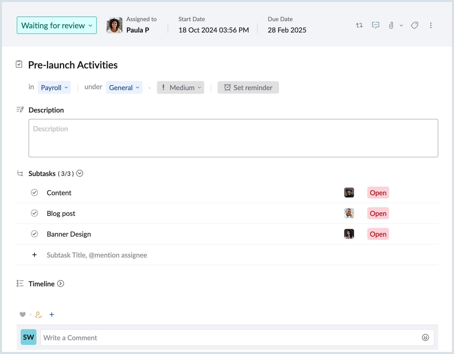 Subtasks