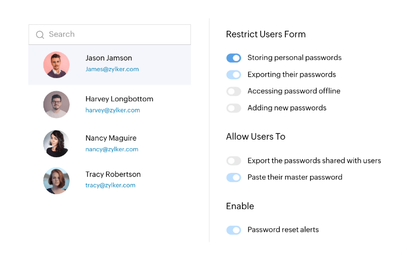 flexible admin controls