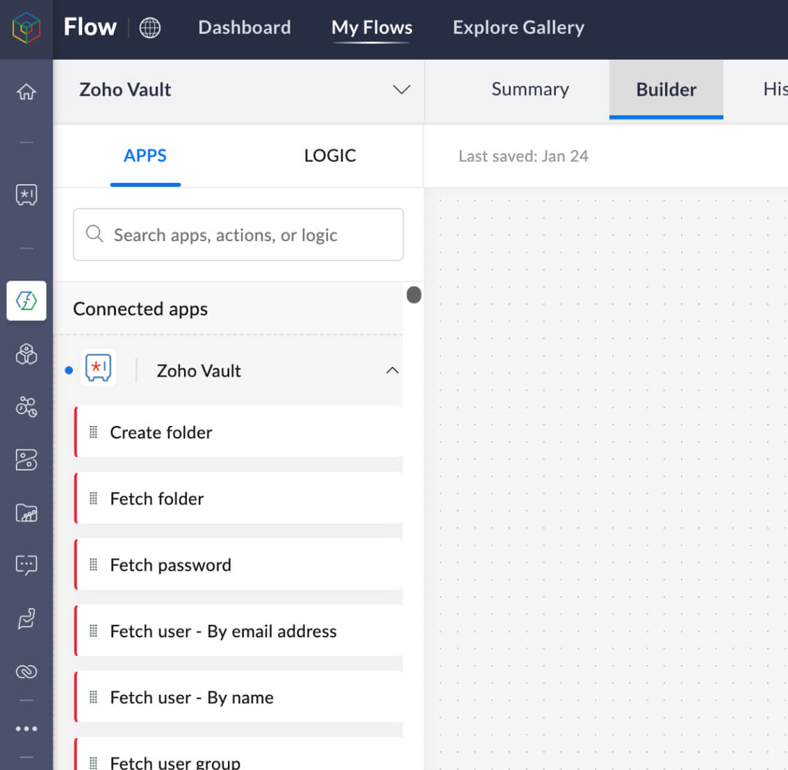 Automate your workflows with Zoho Flow and Zoho Vault integration.