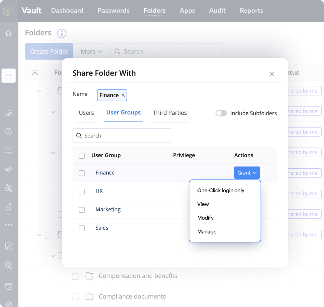 Secure all your financial data like bank details, payment cards, documents, and more with Zoho Vault
