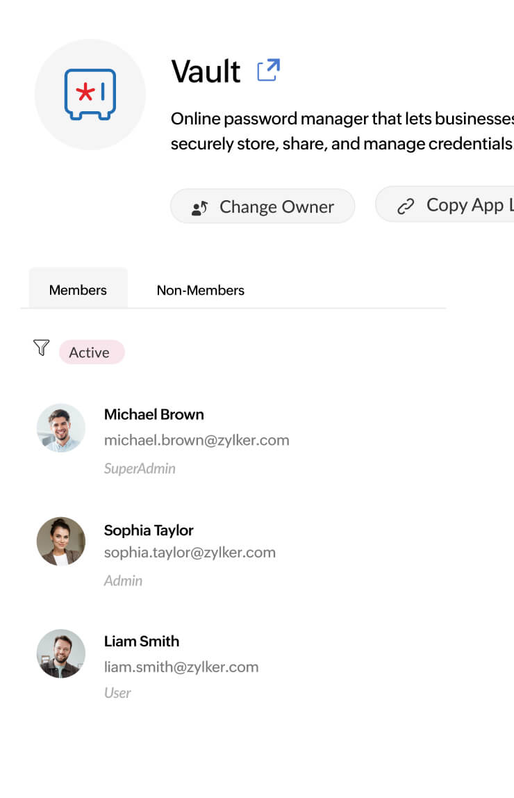 Simplify workforce password management with Zoho Directory, Zoho OneAuth, and Zoho Vault