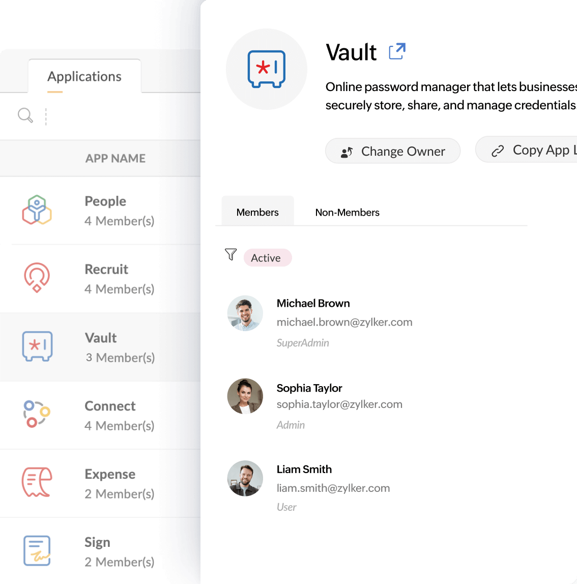 Simplify workforce password management with Zoho Directory, Zoho OneAuth, and Zoho Vault