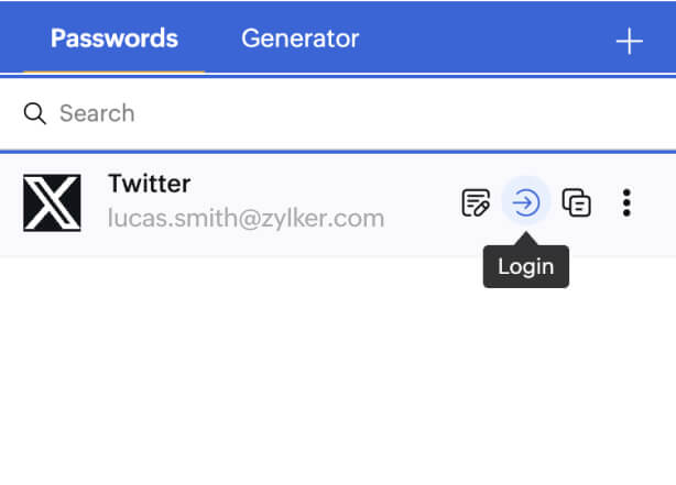 suggestion of saved password