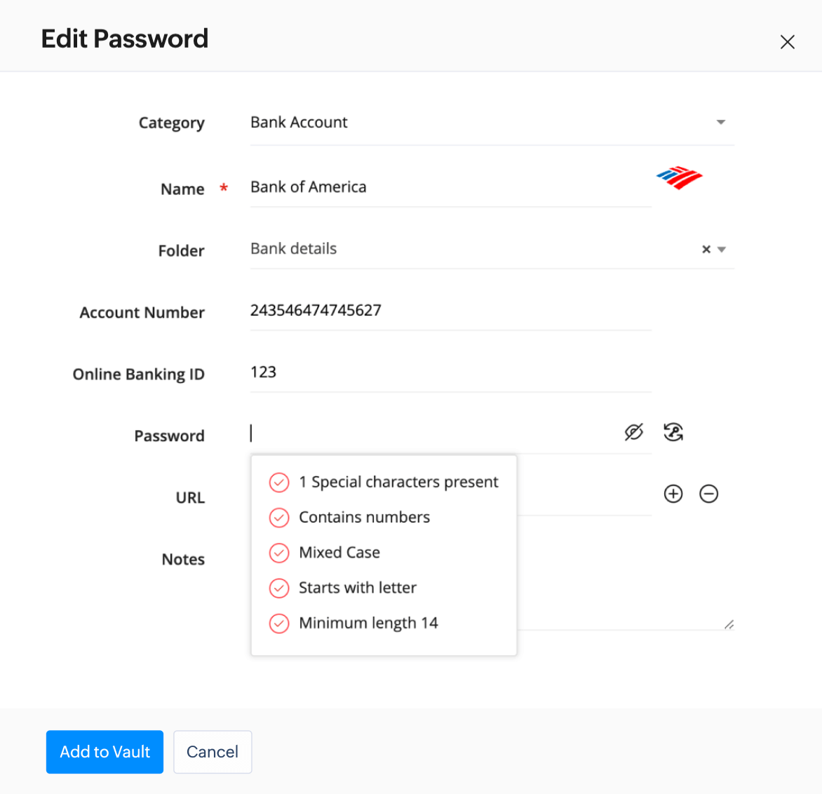 Password policy compliance check