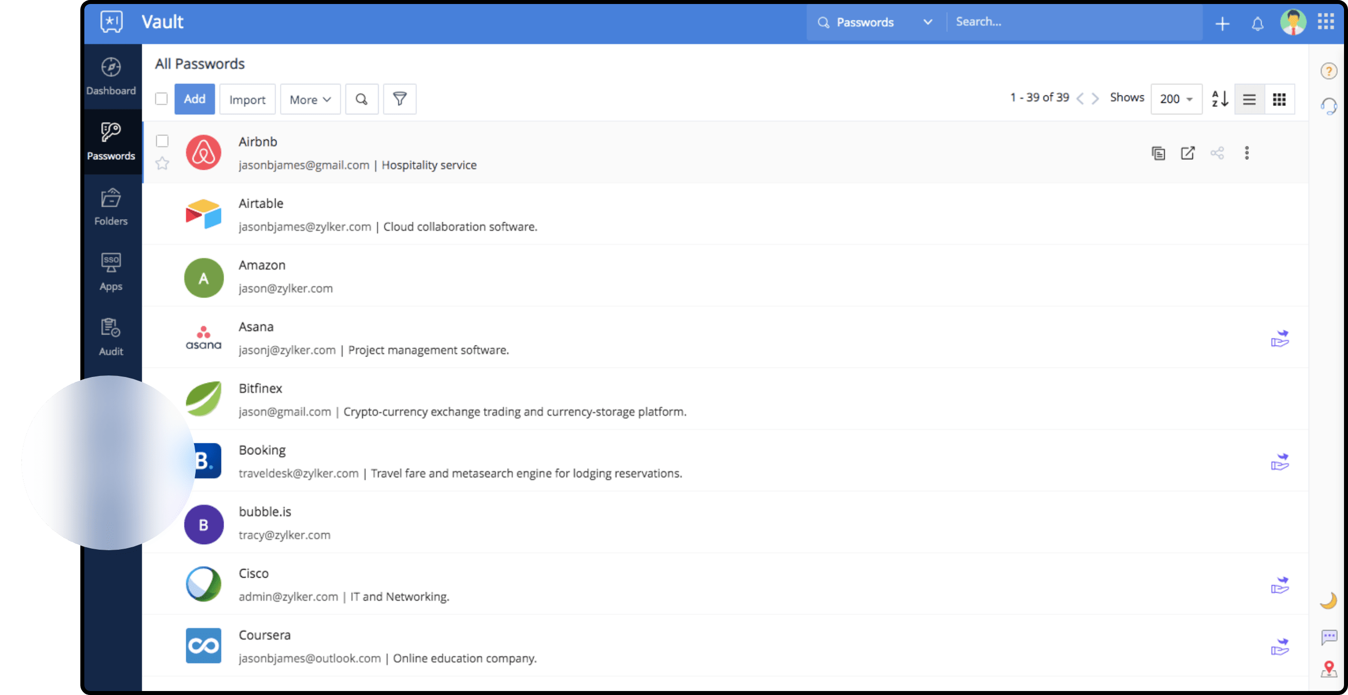 A secure password vault for your sensitive passwords