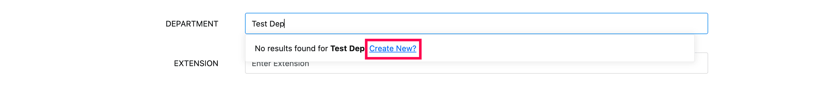 zoho voice department creation