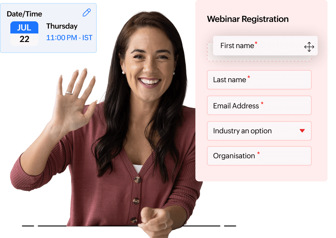 Webinar registration page