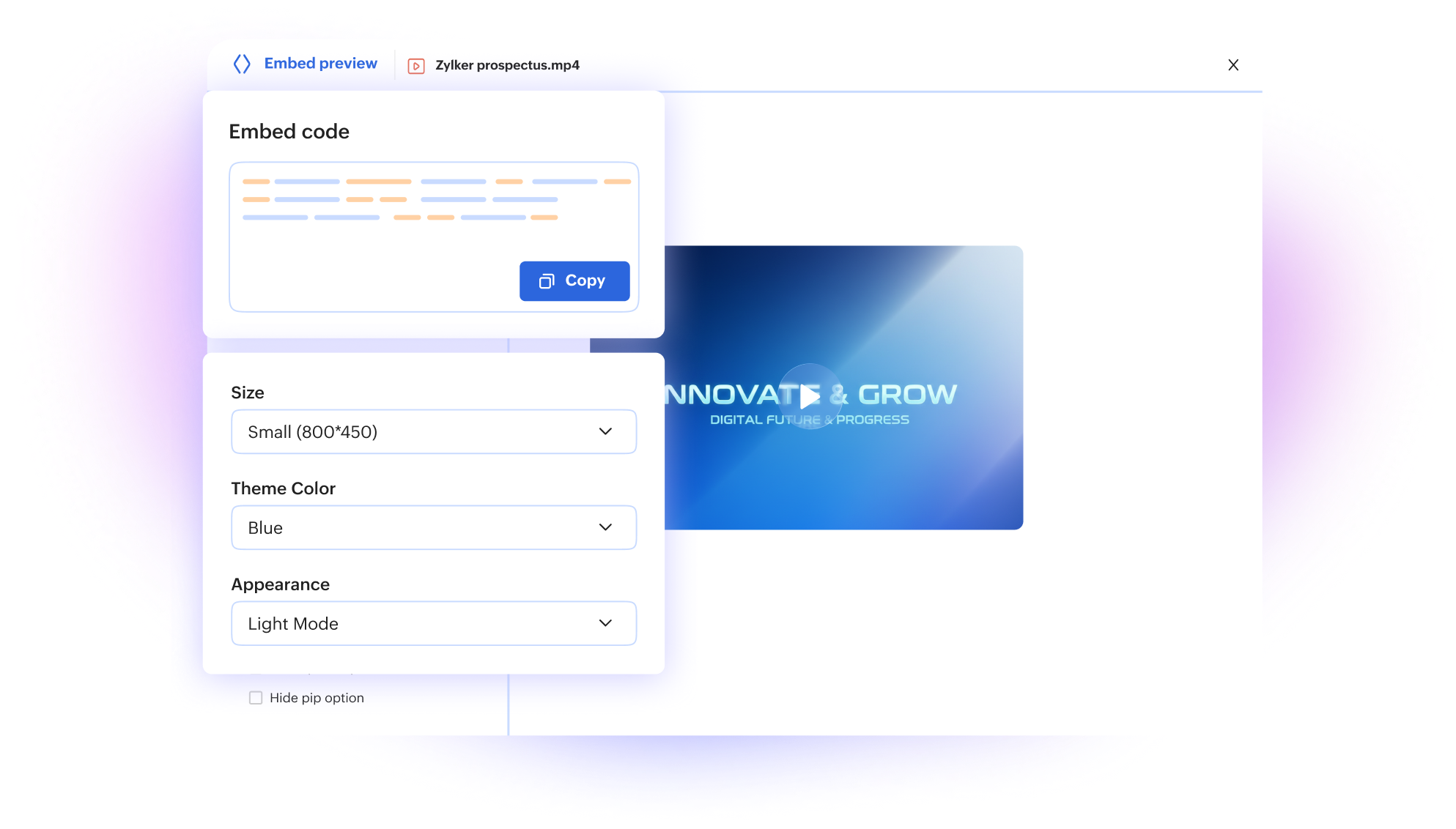 Advanced embed customization