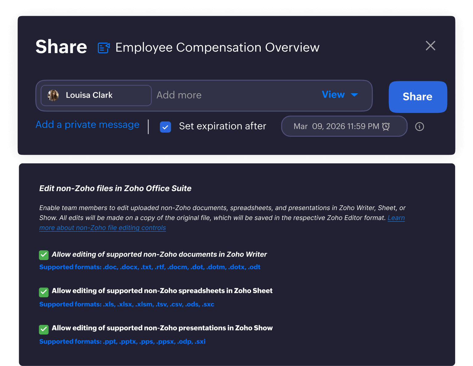 Secure every external share