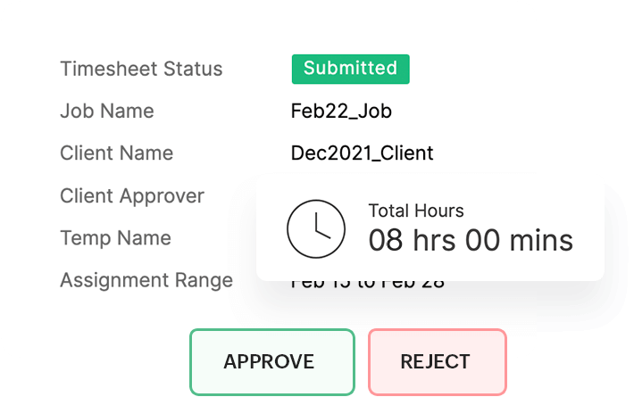 Approve employee time with one click