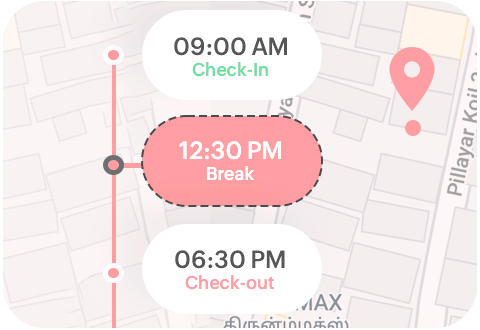 Time and location are tracked automatically