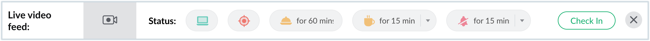 Screenshot of cliq's topbar
