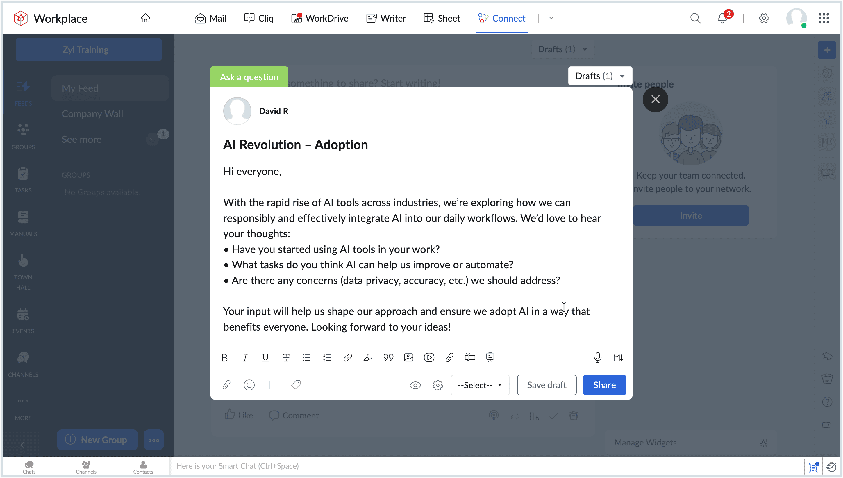 Screenshot to create a question