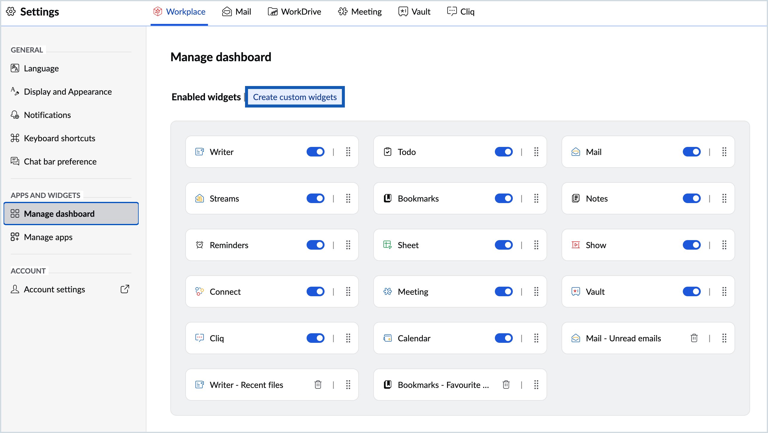 Screenshot to create a custom widget