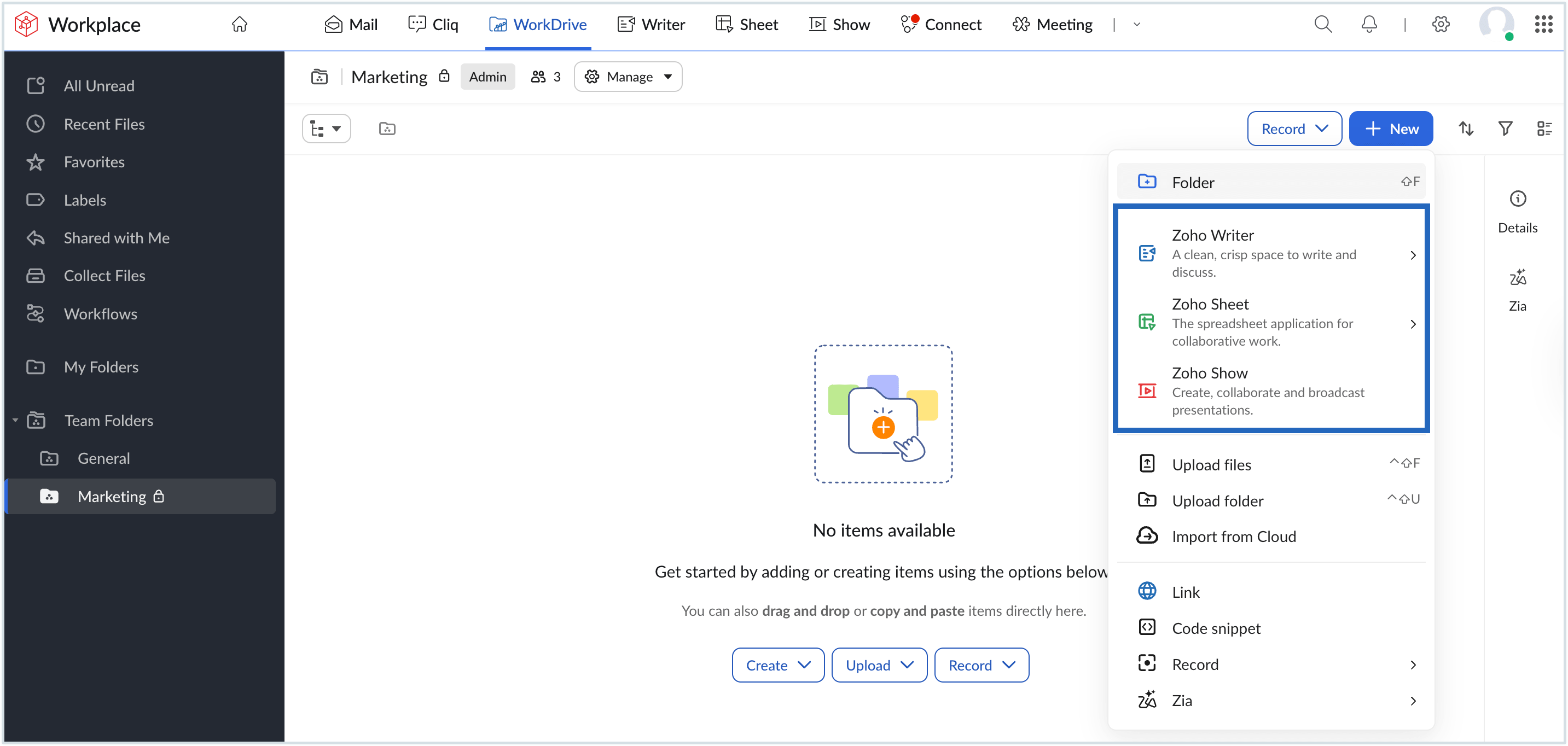 Screenshot to choose office suite