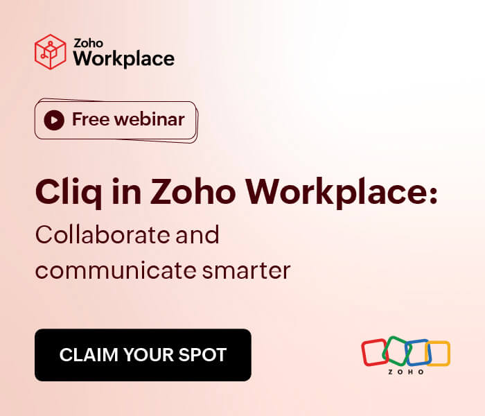 Zoho Cliq in Workplace webinar